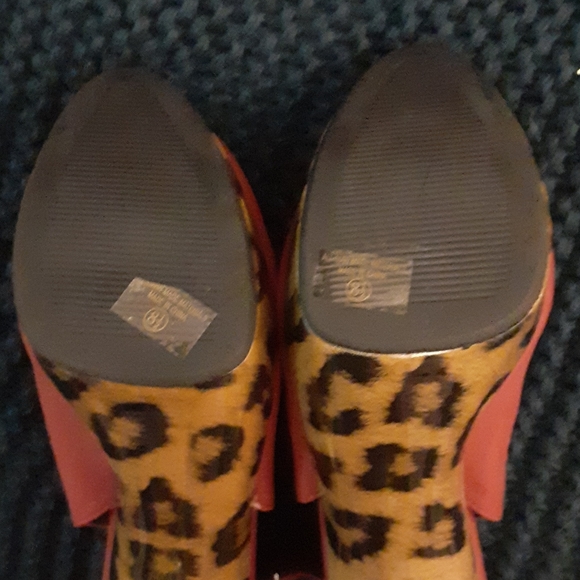 Leopard colour block platform heals size AU 8.5 - Picture 3 of 6